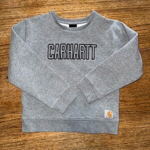 Carhartt Boys Heather Gray Crewneck Sweatshirt size small 8-10